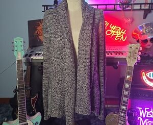 INC International Concepts Black and White Cardigan